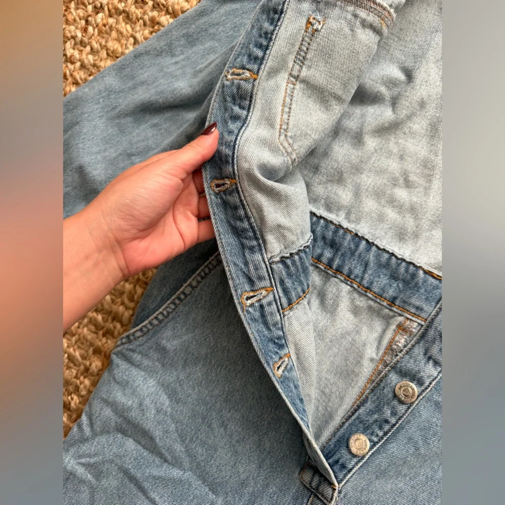 Topshop Sky Blue Denim Jumpsuit